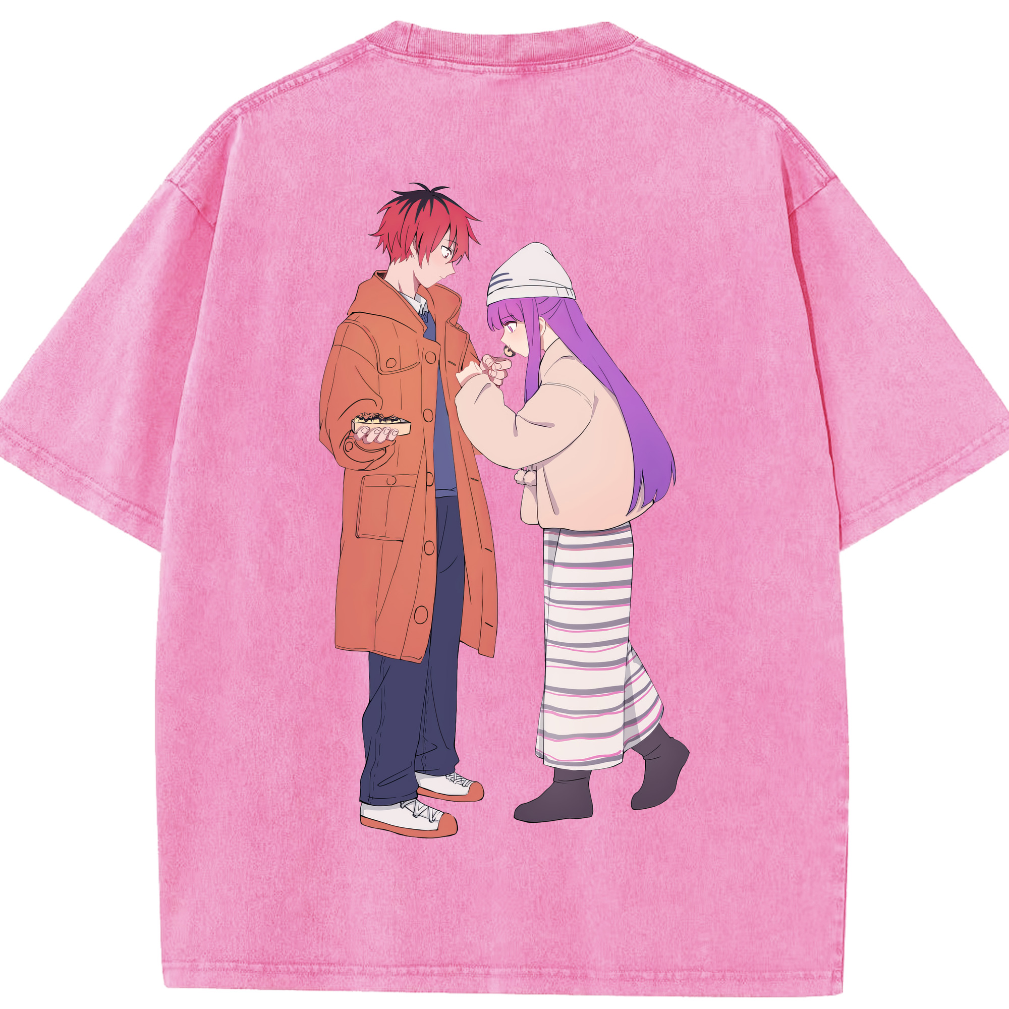 （画像用） 葬送のフリーレン Frieren 綿100% ヴィンテージ風 半袖Tシャツ（背面プリント）
